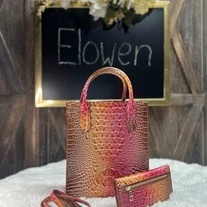 Ombré Sunset Crocodile Handbag FREE WALLET 🧡